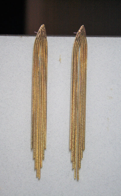 Designer Metal Tassel Earrings - GlitterGleam