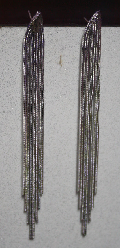 Designer Metal Tassel Earrings - GlitterGleam