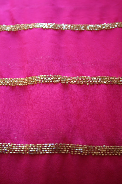 Heavy Zarkan Work Handcrafted Saree - GlitterGleam