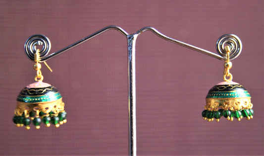 Small Meenakari Jhumki - GlitterGleam