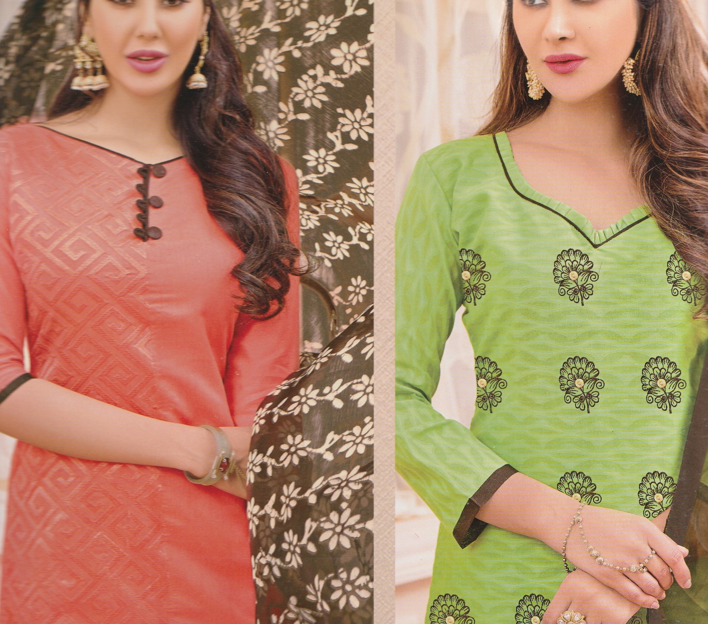 Georgette Material Salwar Kameez Suit Semi Stitched Womens Dress  Material-Elegant460