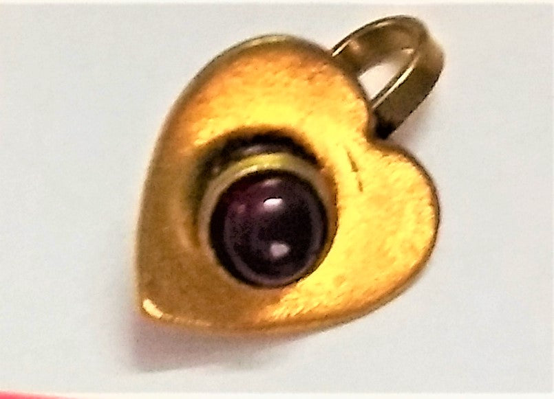 Golden Oxidized Oval and Heart Gem Nose Push Pin (Set of 2) - GlitterGleam