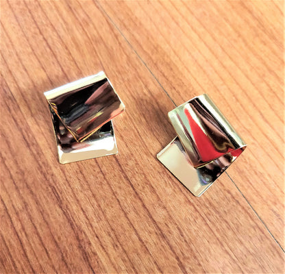 Paperfold Hammered Earrings - GlitterGleam