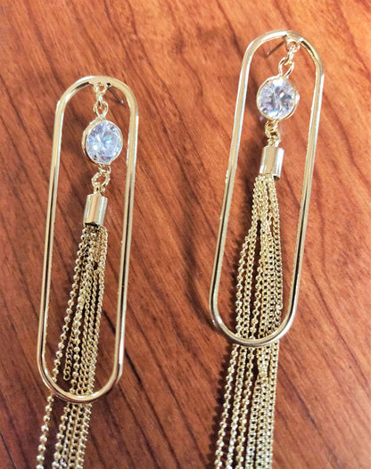 Loop Tassel Statement Earrings - GlitterGleam