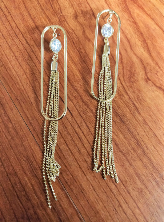 Loop Tassel Statement Earrings - GlitterGleam