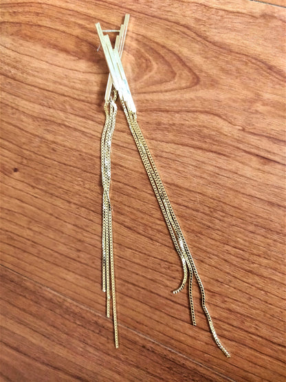 Tassel Stud Contemporary Earring - GlitterGleam