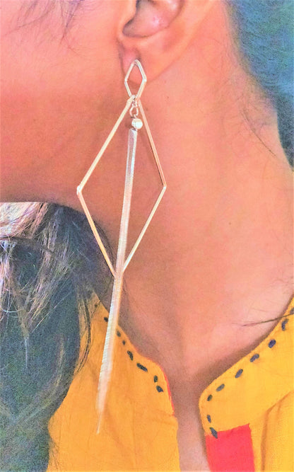 Rhombus Tassel Earring - GlitterGleam