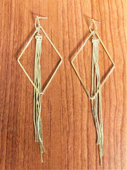 Rhombus Tassel Earring - GlitterGleam