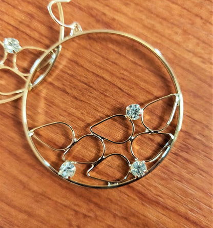 Petal Hoop Danglers - GlitterGleam