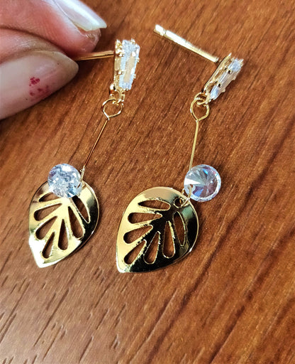 Leaf AD Earring - GlitterGleam