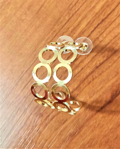 Designer Coiled Hoop Stud - GlitterGleam