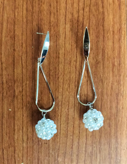 Pearl Ball Dangle Drop Earring - GlitterGleam