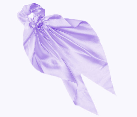 Purple Pastel Satin Scrunchie