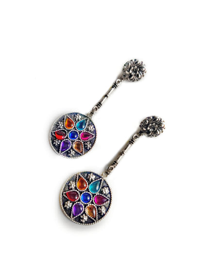 Designer Hasli Afghani Choker Jhumka Necklace with Earrings