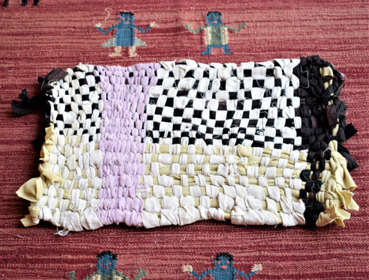 Multicolored Recycled Handmade Rectangular Foot mat & Asani