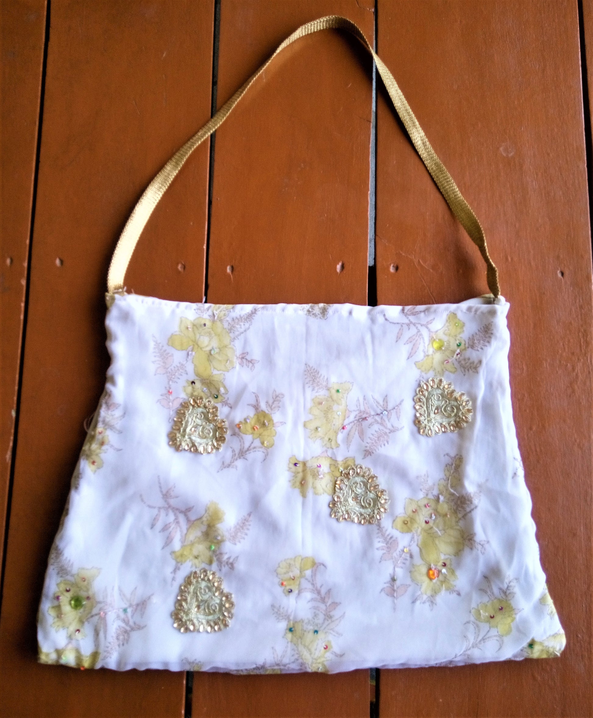 Floral Patchwork Recycled Handmade Bag - GlitterGleam