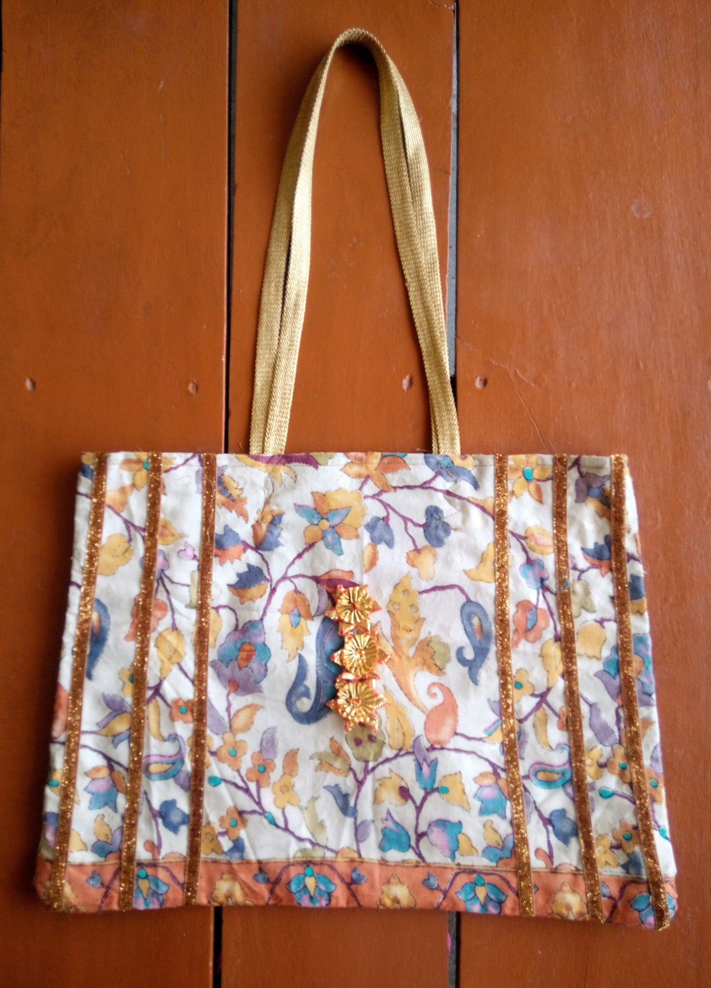 Gota Work Printed Handmade Recycled Bag - GlitterGleam