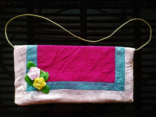 Handmade Floral Recycled Sling Bag - GlitterGleam