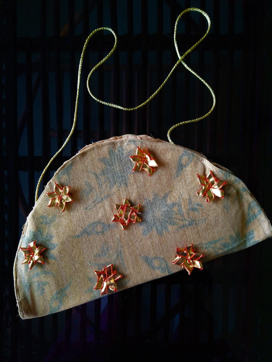 Gota Flower Handmade Recycled Sling Bag - GlitterGleam