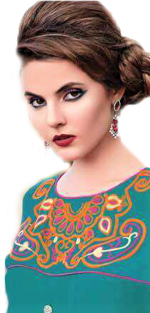 Teal Colored Button Down Slit Kurti - Glitter Gleam